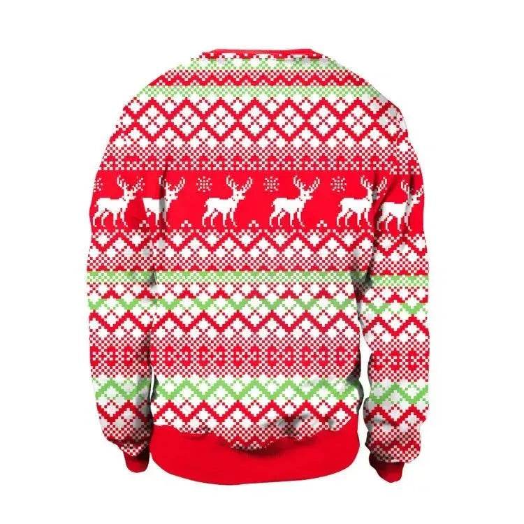 Autumn Winter Fashion Ugly Christmas Sweater Santa Elf Funny Pullover Womens Mens Print Sweaters Tops Clothing - www.Shopthatapp.com