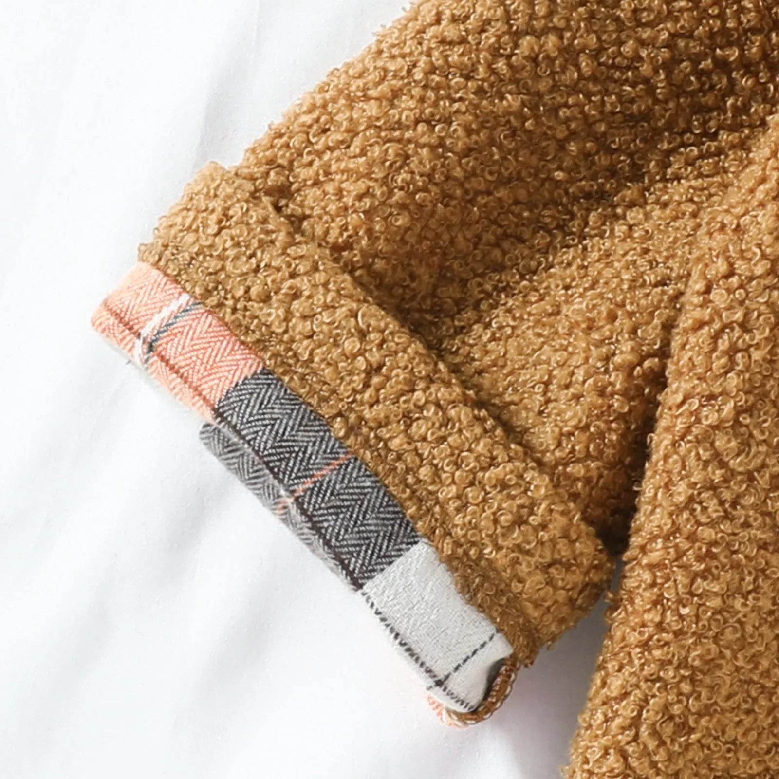 Autumn New Plush Plaid Reversible Coat - www.Shopthatapp.com