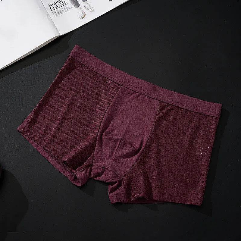 Yachen Silky mesh Breathable boxer briefs underwear men - www.Shopthatapp.com