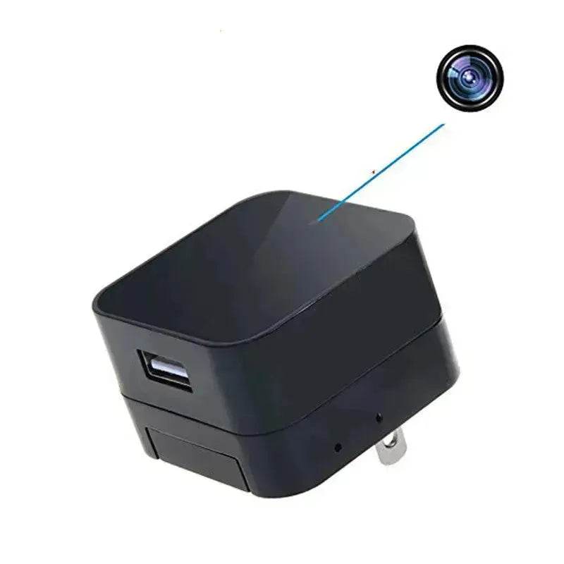 Night vision spy camera wall charger - www.Shopthatapp.com