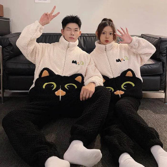 Fashion Casual Embossed Velvet Couple Pajamas - www.Shopthatapp.com