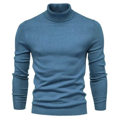 Men's Plain Slim Pullover Polo Sweatshirt Turtleneck Sweater Winter Casual Tops Men - www.Shopthatapp.com