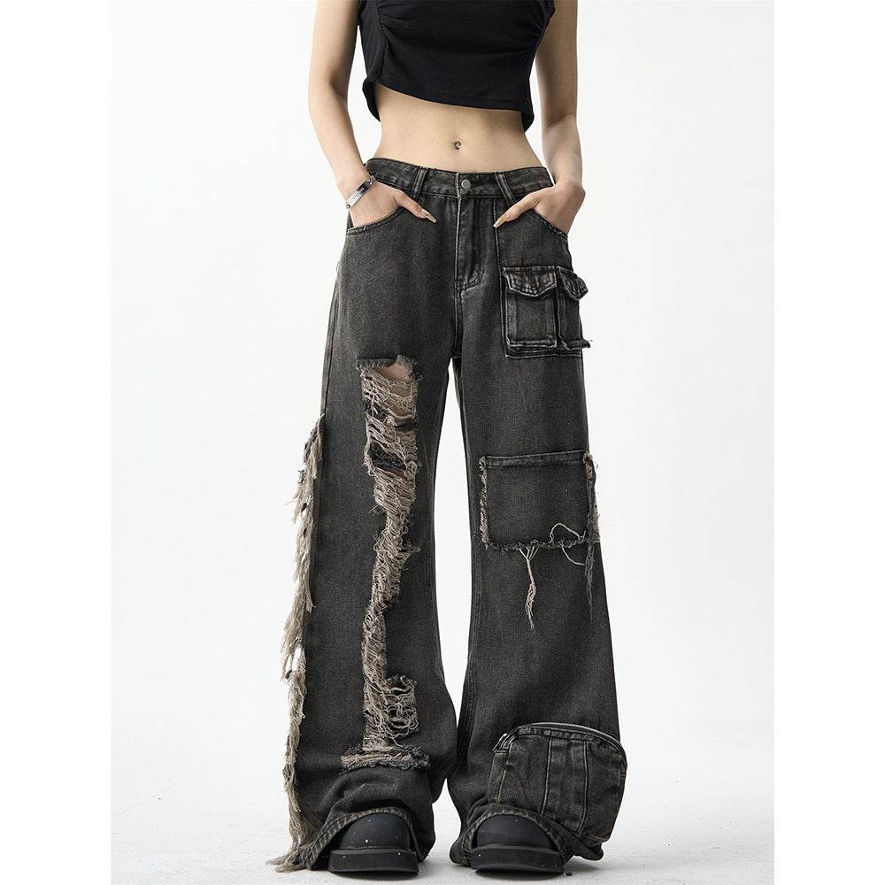 American Street Niche Oversized jeans Cargo pants for women