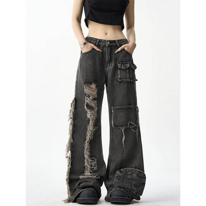 American Street Niche Oversized jeans Cargo pants for women