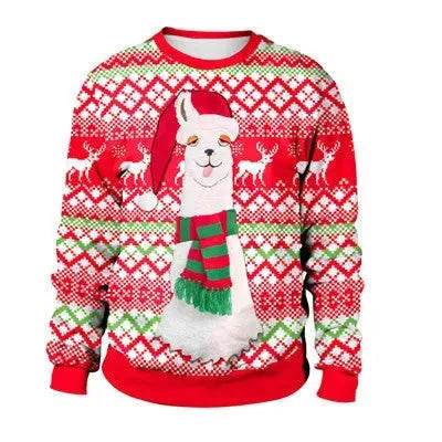 Autumn Winter Fashion Ugly Christmas Sweater Santa Elf Funny Pullover Womens Mens Print Sweaters Tops Clothing - www.Shopthatapp.com
