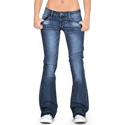 Women Bootcut Jeans Pant flared leg Trousers - www.Shopthatapp.com