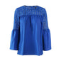 New fashion tops round neck women Ruffle Lace blouse Elegant Summer top - www.Shopthatapp.com