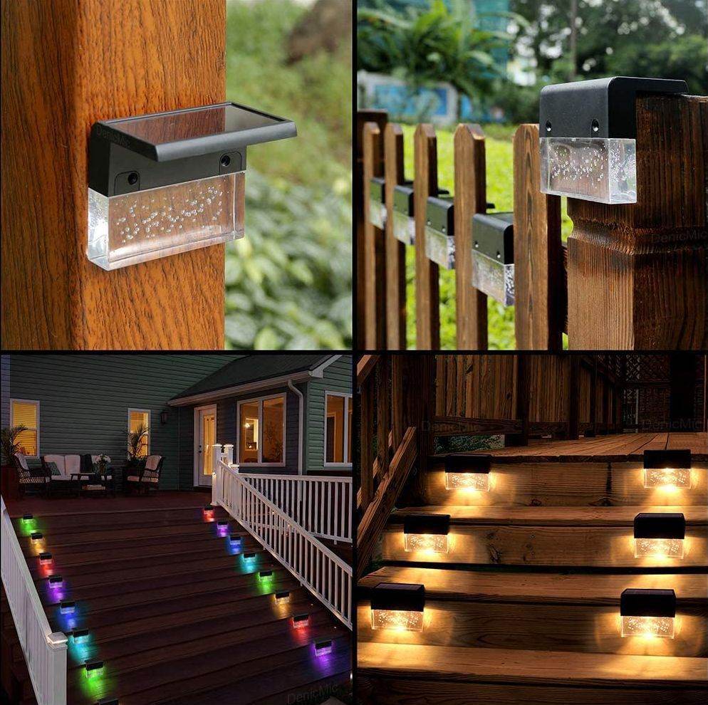Waterproof New RGB LED Solar Light Step Fence Light - www.Shopthatapp.com