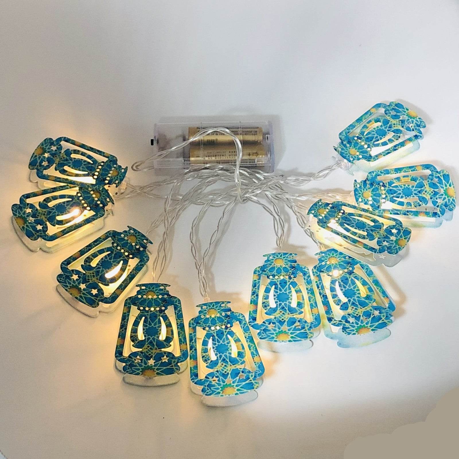 LED Lantern Palace Lantern Eid Mubarak String Lights Ramadan Festival Decoration - www.Shopthatapp.com