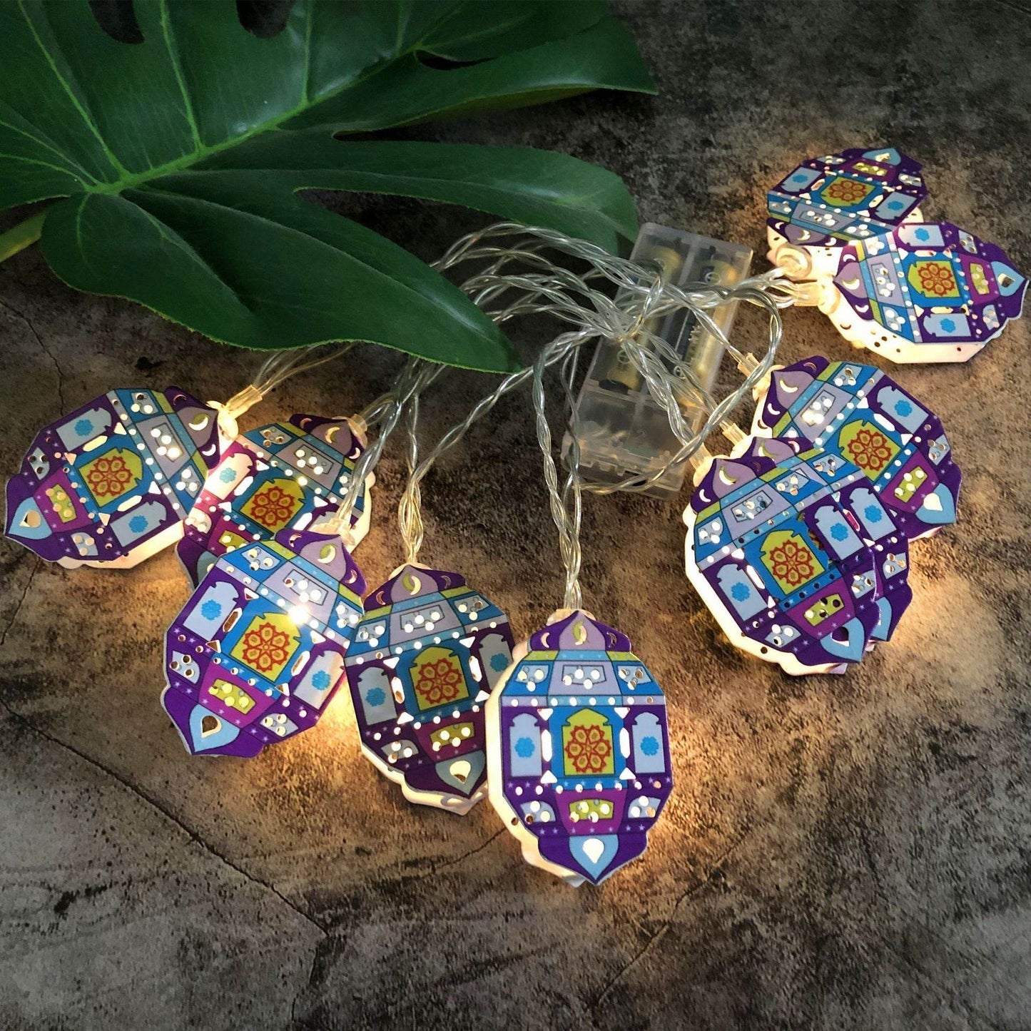 LED Lantern Palace Lantern Eid Mubarak String Lights Ramadan Festival Decoration - www.Shopthatapp.com