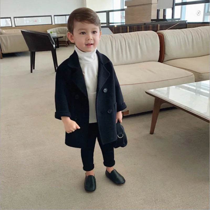 Children Winter Lapel Cardigan Jacket Kids - www.Shopthatapp.com