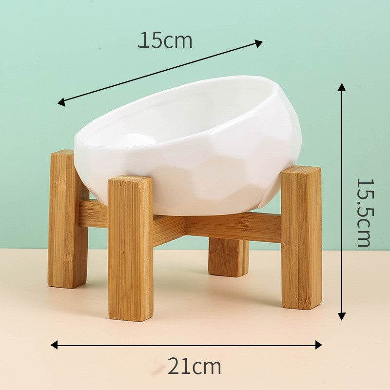 Pet Supplies Bowl Ceramic Cat Bowl Dog Bowl Oblique Mouth - www.Shopthatapp.com