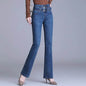 Korean Style Bootcut High-Waisted High Cotton Casual Jeans - www.Shopthatapp.com
