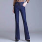 Korean Style Bootcut High-Waisted High Cotton Casual Jeans - www.Shopthatapp.com