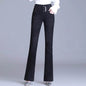 Korean Style Bootcut High-Waisted High Cotton Casual Jeans - www.Shopthatapp.com
