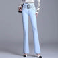 Korean Style Bootcut High-Waisted High Cotton Casual Jeans - www.Shopthatapp.com