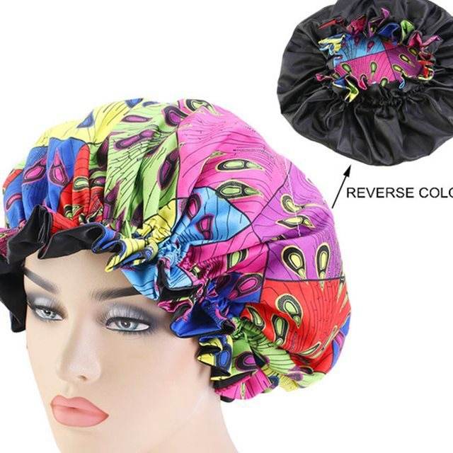 Bounce Curly Hair  Bonnet Women Night Sleep Cap - www.Shopthatapp.com