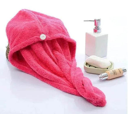 Women's Microfiber Hair Dryer Cap Absorbent Hair Towel. - www.Shopthatapp.com