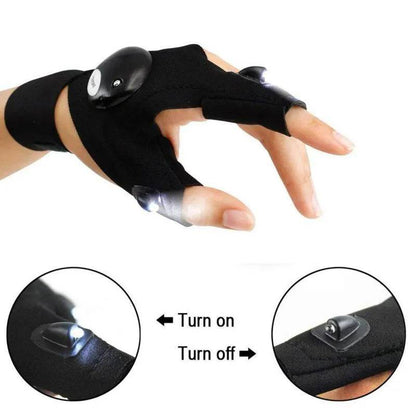 LED Outdoor Flashlight Fishing Half Finger Sports Lighted Gloves - www.Shopthatapp.com