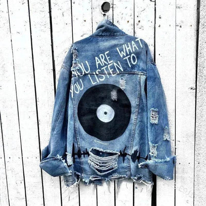 Women Y2K Denim Jeans Ripped Jacket - www.Shopthatapp.com