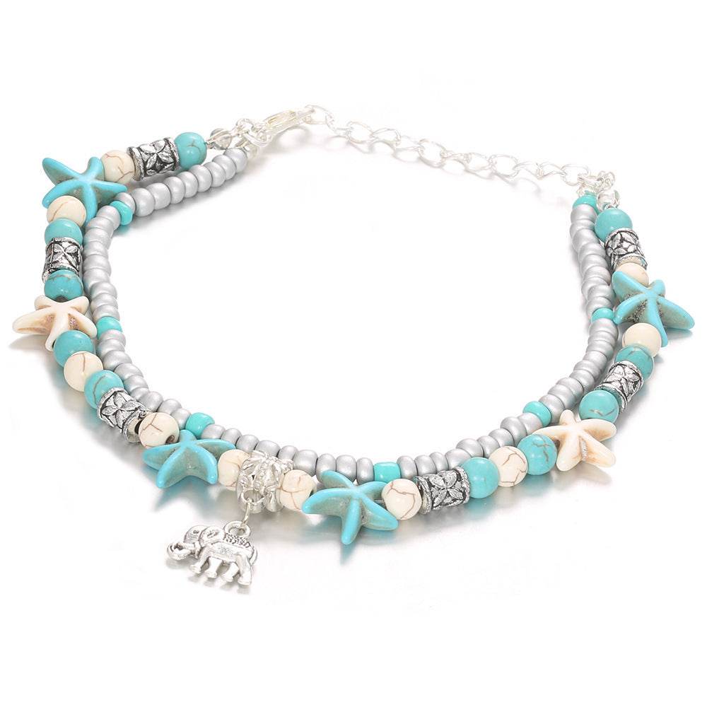 Double Sea Star Rice Bead Jewelry Yoga Beach Jewelry - www.Shopthatapp.com