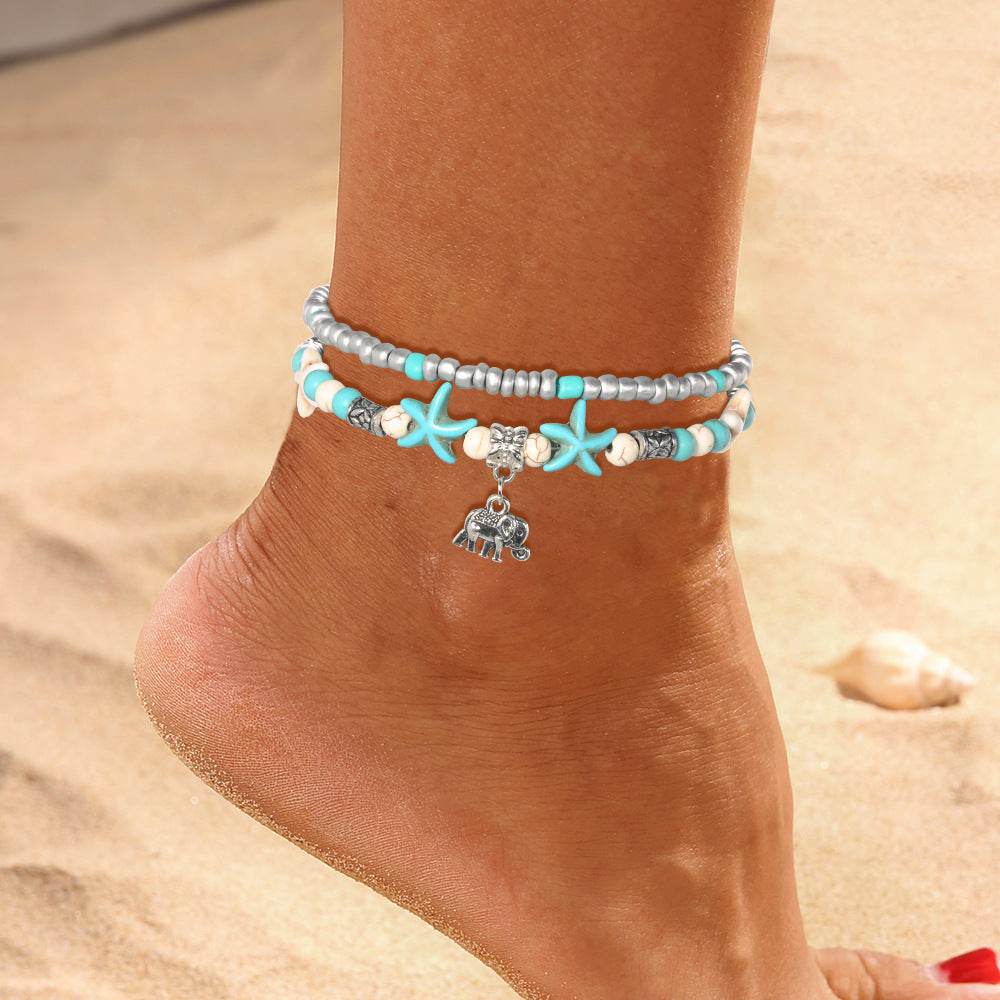 Double Sea Star Rice Bead Jewelry Yoga Beach Jewelry - www.Shopthatapp.com