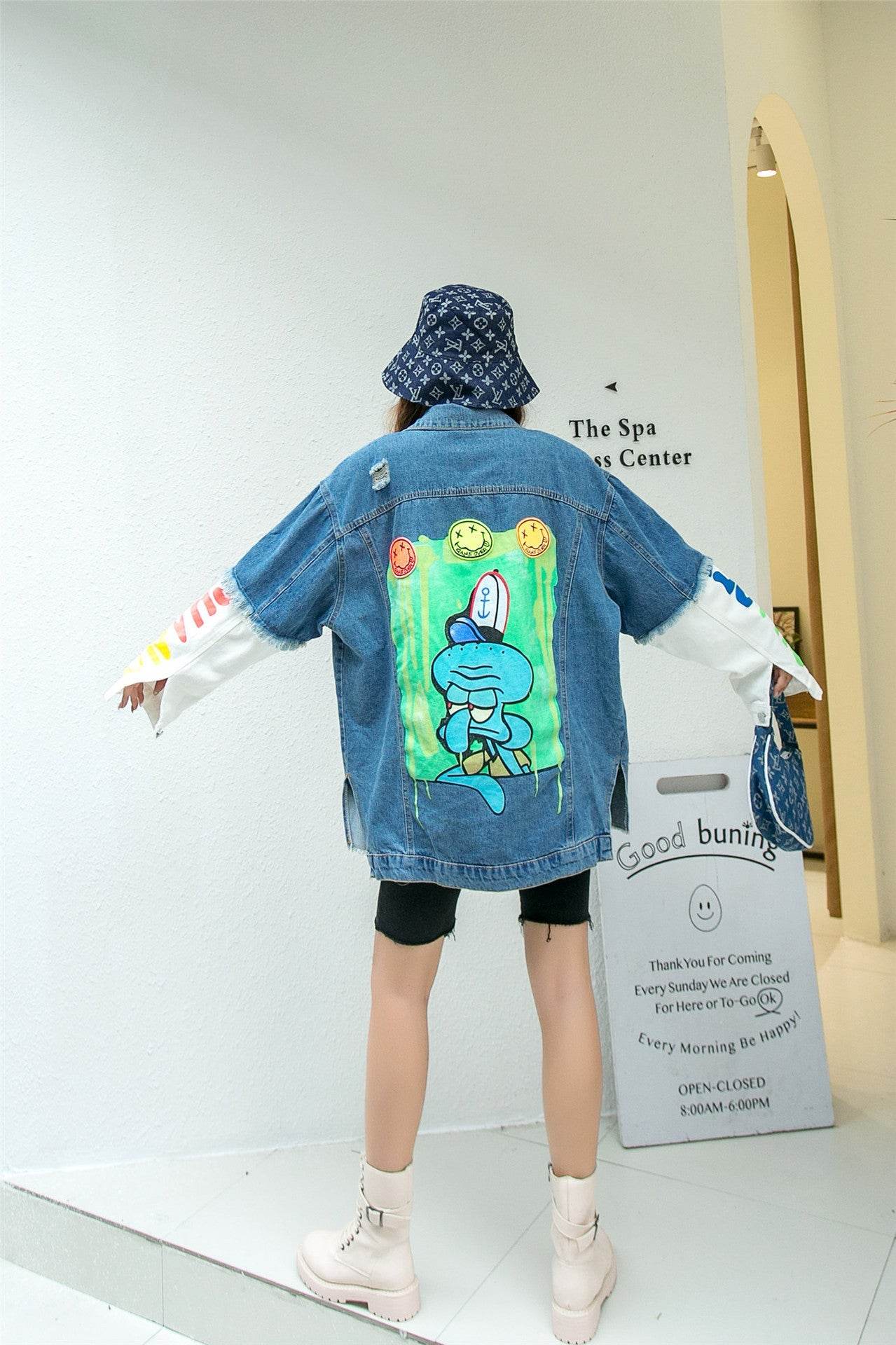 New Korean Style Heavy Industry Denim Jacket Women - www.Shopthatapp.com
