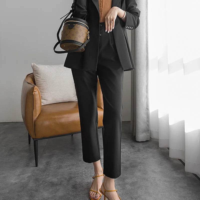 Petal Type Temperament High Waist Business Office Workwear Formal Trouser Pant Women - www.Shopthatapp.com
