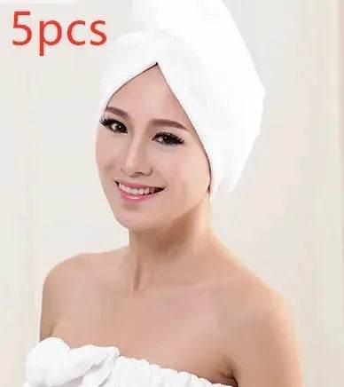 Women's Microfiber Hair Dryer Cap Absorbent Hair Towel. - www.Shopthatapp.com
