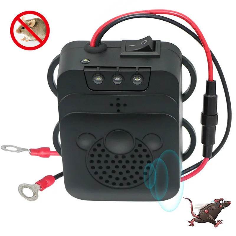 Car Rodent Repellent Animal Ultrasonic Rat Flashlight Deterrent-Trap 12V with LED Vehicle - www.Shopthatapp.com