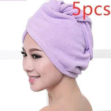 Women's Microfiber Hair Dryer Cap Absorbent Hair Towel. - www.Shopthatapp.com