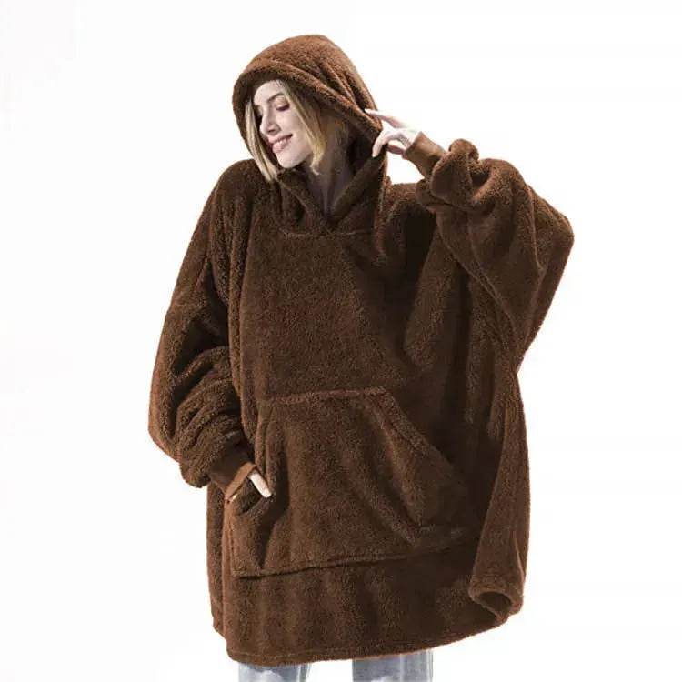 Thick Fleece Hooded Unisex Sweater Winter Double-sided Sweatshirt - www.Shopthatapp.com