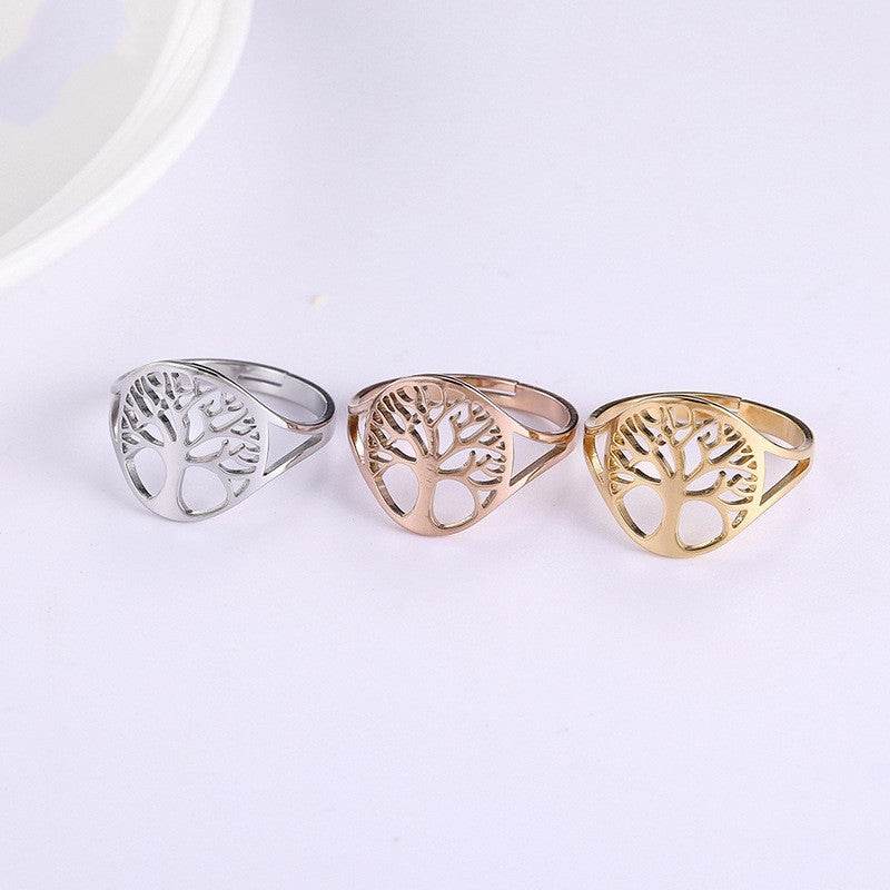 Retro Hollow Design Tree Of Life Dress Ring Unisex - www.Shopthatapp.com
