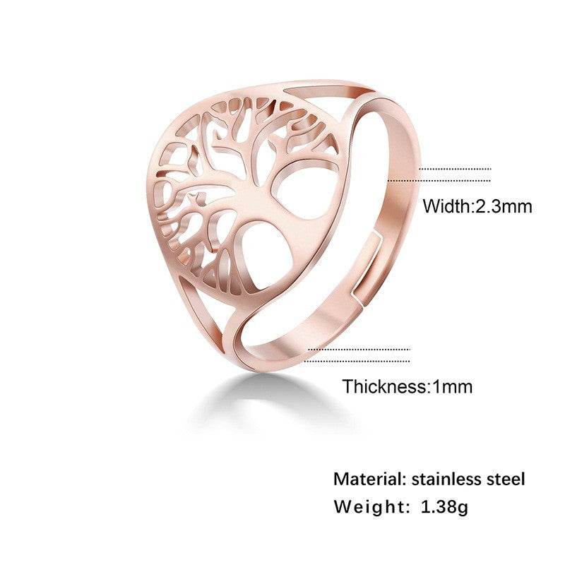 Retro Hollow Design Tree Of Life Dress Ring Unisex - www.Shopthatapp.com