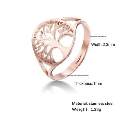 Retro Hollow Design Tree Of Life Dress Ring Unisex - www.Shopthatapp.com