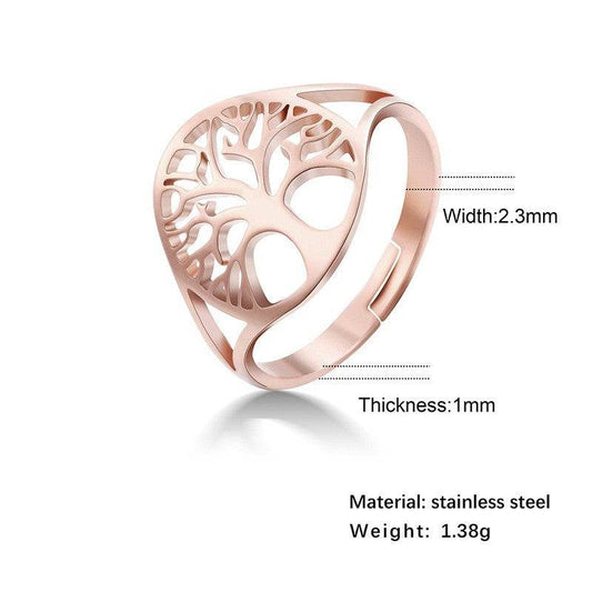 Retro Hollow Design Tree Of Life Dress Ring Unisex - www.Shopthatapp.com