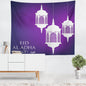 Colorful Lantern Living Room Bedroom Ramadan Tapestry Eid Mubarak Wall Carpet Mural - www.Shopthatapp.com