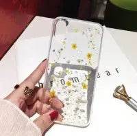 Dried flower epoxy silicone phone case - www.Shopthatapp.com