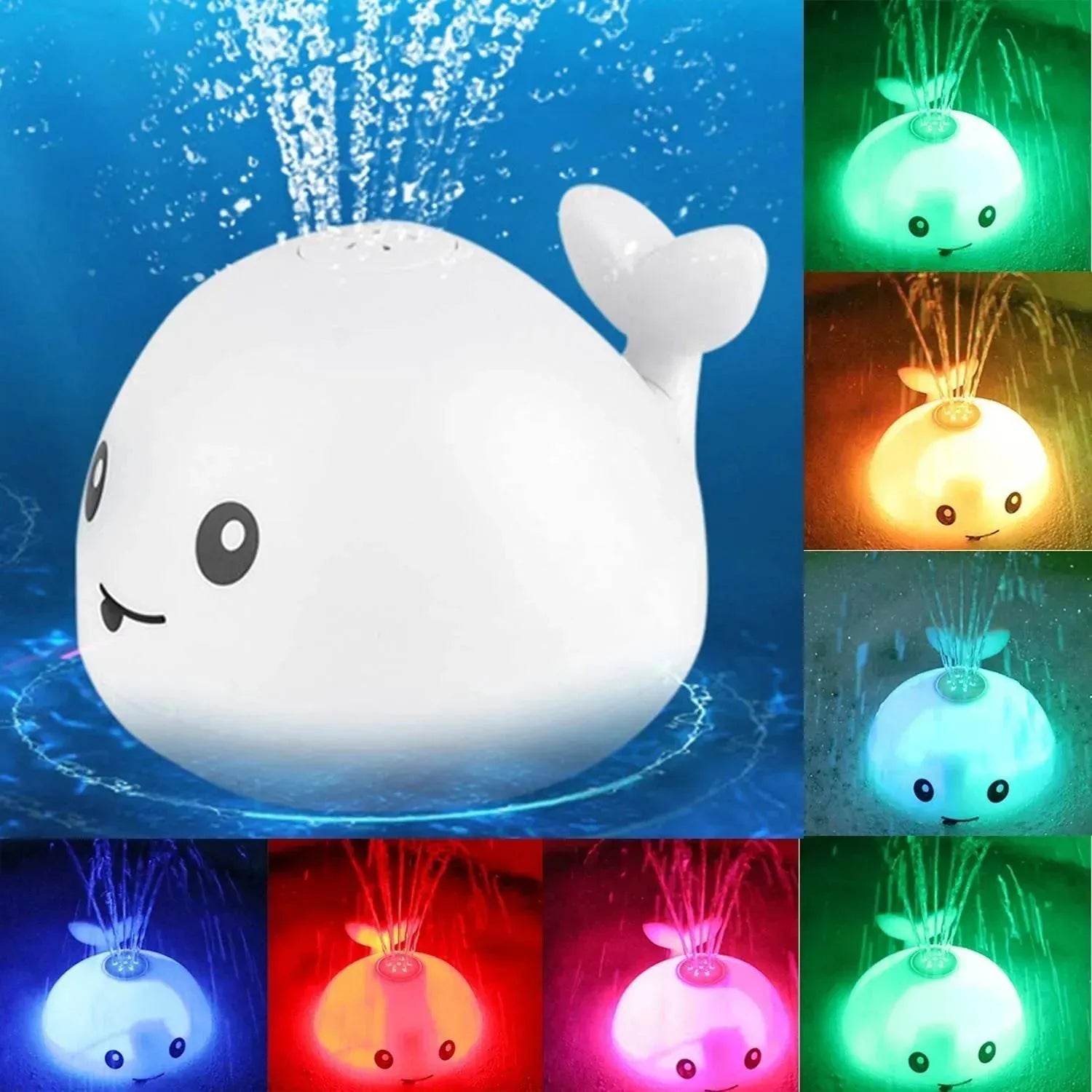 Baby Cute LED Light spray water whale bath toy - www.Shopthatapp.com