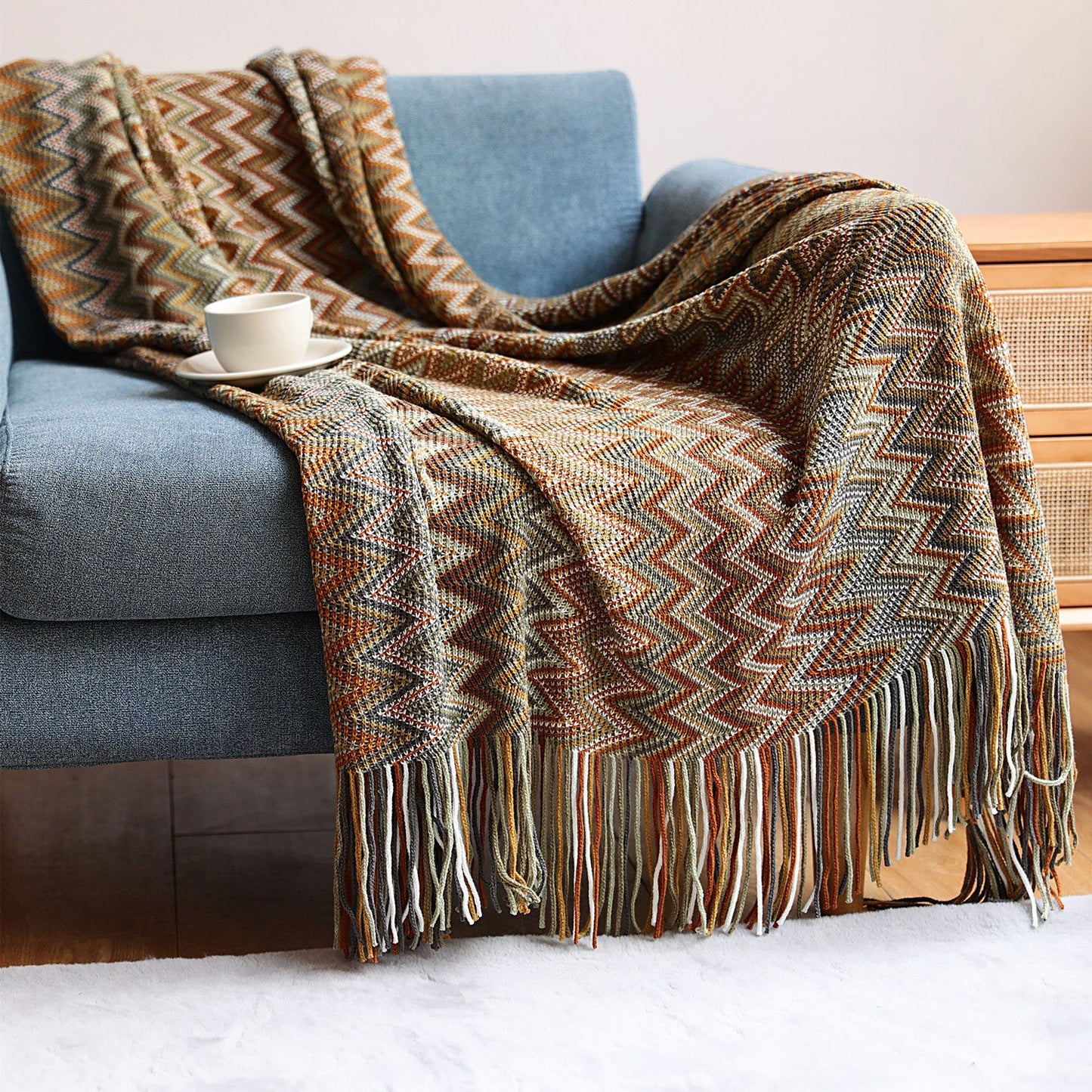 Bohemian Sofa Blanket Cross Border Knitting Blanket Office Nap Blanket Air Conditioning Blanket - www.Shopthatapp.com