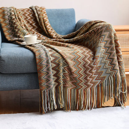 Bohemian Sofa Blanket Cross Border Knitting Blanket Office Nap Blanket Air Conditioning Blanket - www.Shopthatapp.com