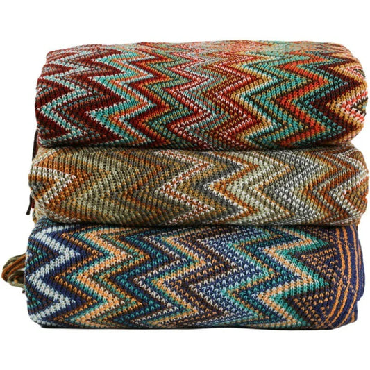 Bohemian Sofa Blanket Cross Border Knitting Blanket Office Nap Blanket Air Conditioning Blanket - www.Shopthatapp.com