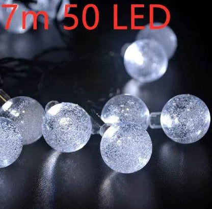 Crystal solar power of the led lamp string lights christmas lights solar garden outdoor decoration for christmas - www.Shopthatapp.com