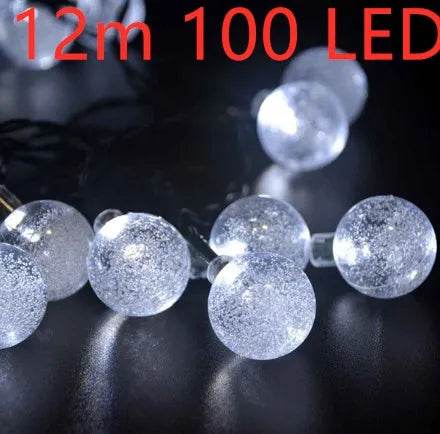 Crystal solar power of the led lamp string lights christmas lights solar garden outdoor decoration for christmas - www.Shopthatapp.com