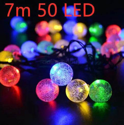 Crystal solar power of the led lamp string lights christmas lights solar garden outdoor decoration for christmas - www.Shopthatapp.com