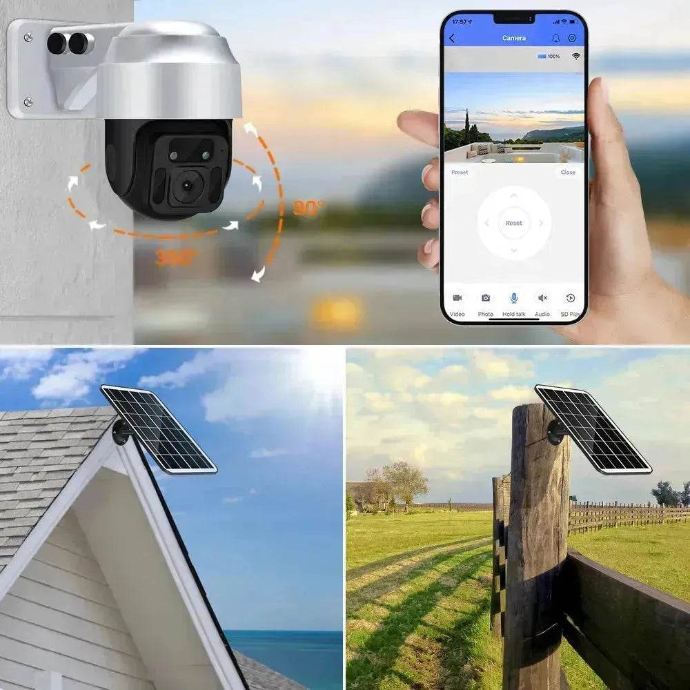 Solar Powered Wireless WiFi Surveillance Camera - www.Shopthatapp.com