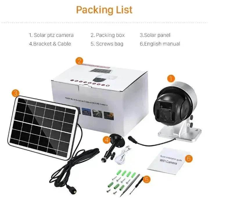 Solar Powered Wireless WiFi Surveillance Camera - www.Shopthatapp.com