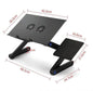 Folding Computer Desk Notebook Computer Stable With Double Fan - www.Shopthatapp.com
