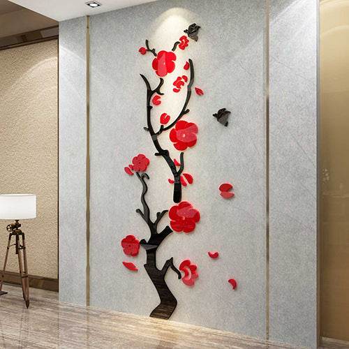 Plum Blossom Porch Decoration Wall Stickers Decals - www.Shopthatapp.com