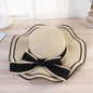 Summer Sun Hat Women Straw Hats Sunshade Panama Hat Fashion Bow Beach Hat Foldable Travel Caps - www.Shopthatapp.com